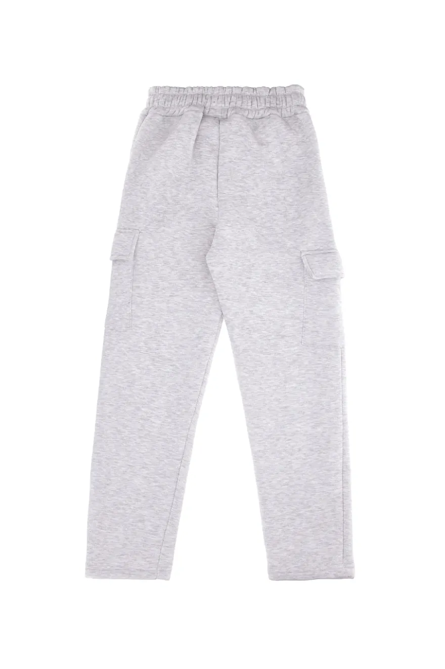 Pantaloni grigio chiaro cargo interno felpato Boardman 700