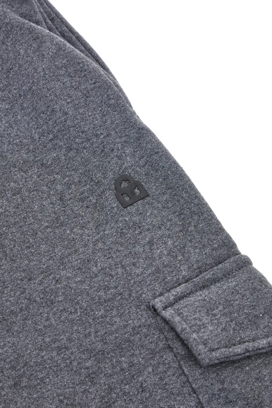 Pantaloni grigio scuro cargo interno felpato Boardman NBY821