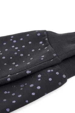 Pantaloni in tuta neri con pois PITT KIDS 6004