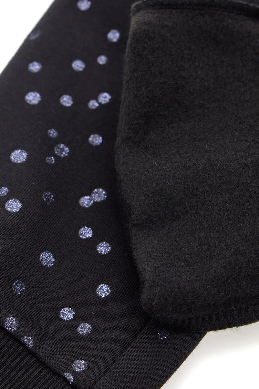 Pantaloni in tuta neri con pois PITT KIDS 6004