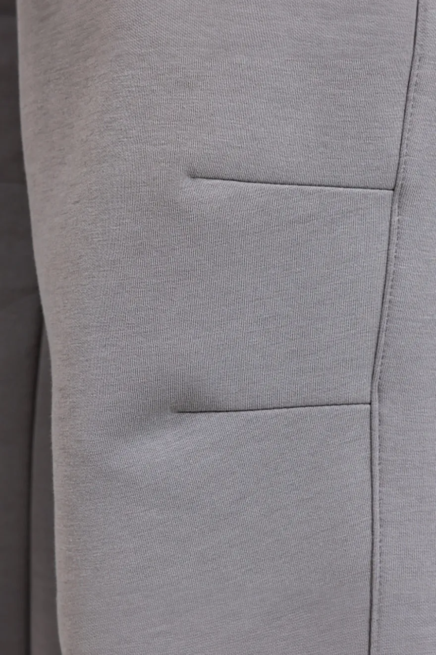Pantaloni jogger grigi con fascia elastica e logo in silicone JOMA Step Long Pants