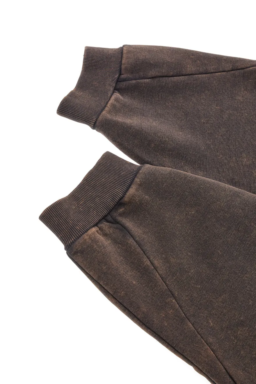 Pantaloni jogger marrone effetto vintage interno caldo felpato Boardman PT-M-P-8053