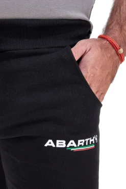 Pantaloni jogger neri in cotone con logo Abarth AH002PA