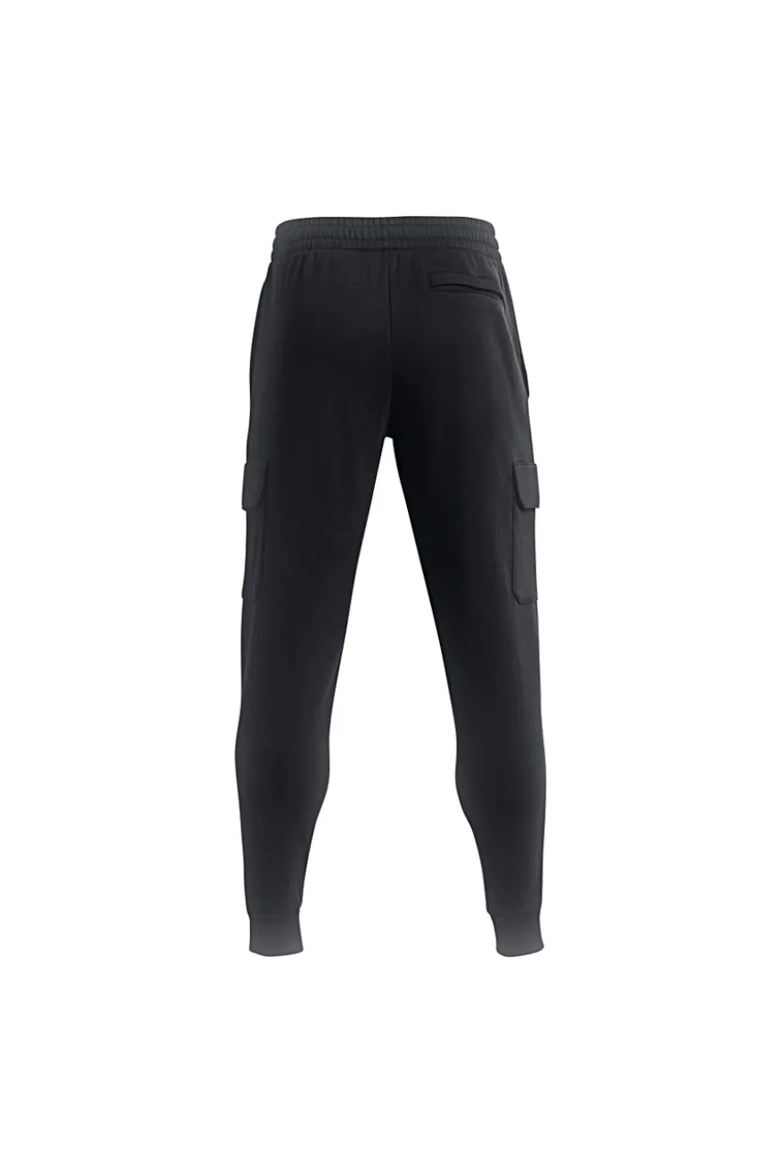 Pantaloni jogger neri in pile con tasche cargo Under Armour RIVAL FLEECE CARGO JOGGER