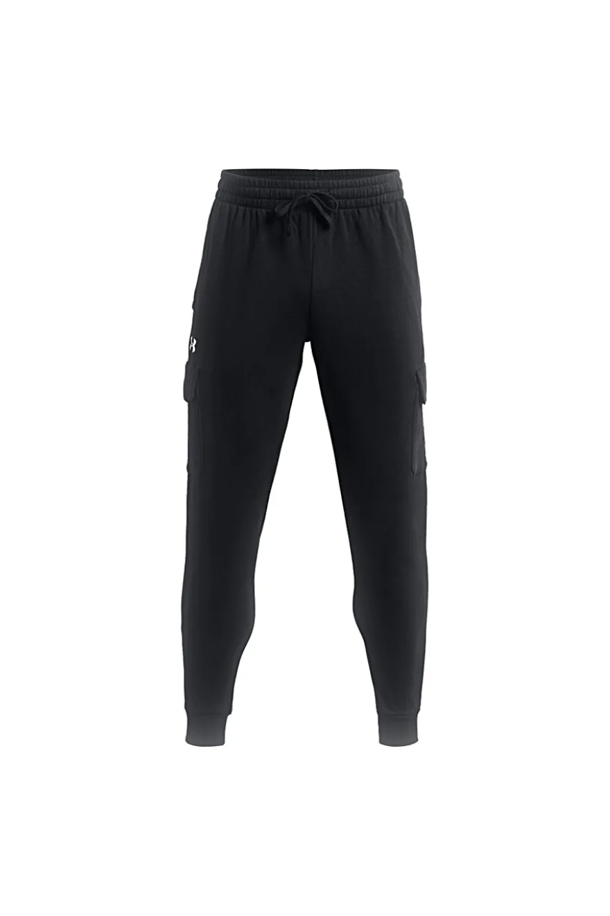 Pantaloni jogger neri in pile con tasche cargo Under Armour RIVAL FLEECE CARGO JOGGER