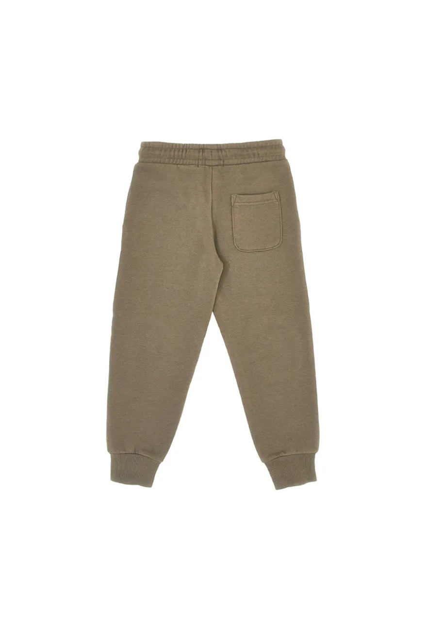 Pantaloni jogger verde militare con rinforzi ricamati Pitt Kids PT-KP-8004