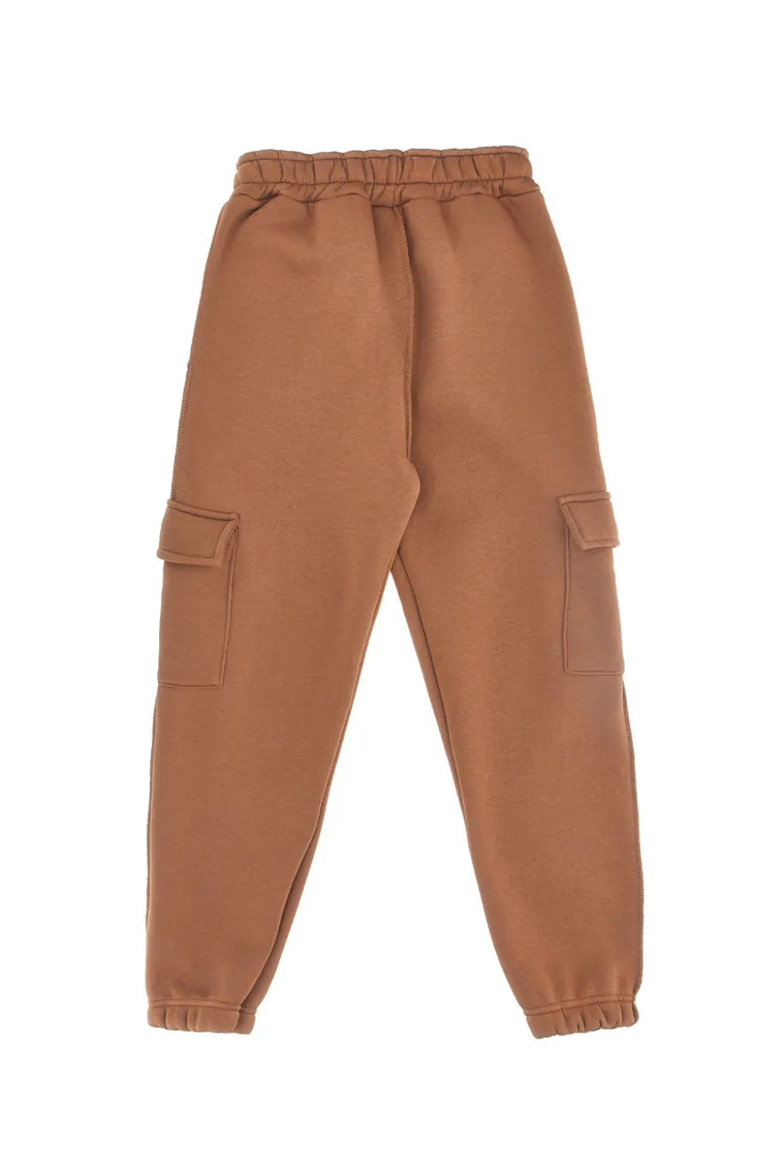 Pantaloni marroni cargo interno felpato Boardman 200