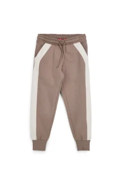 Pantaloni marroni con banda laterale Pitt kids PT-B-P-9018