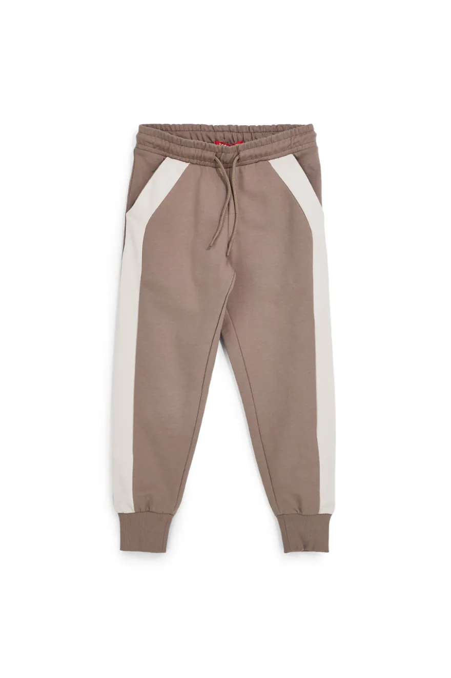 Pantaloni marroni con banda laterale Pitt kids PT-B-P-9018