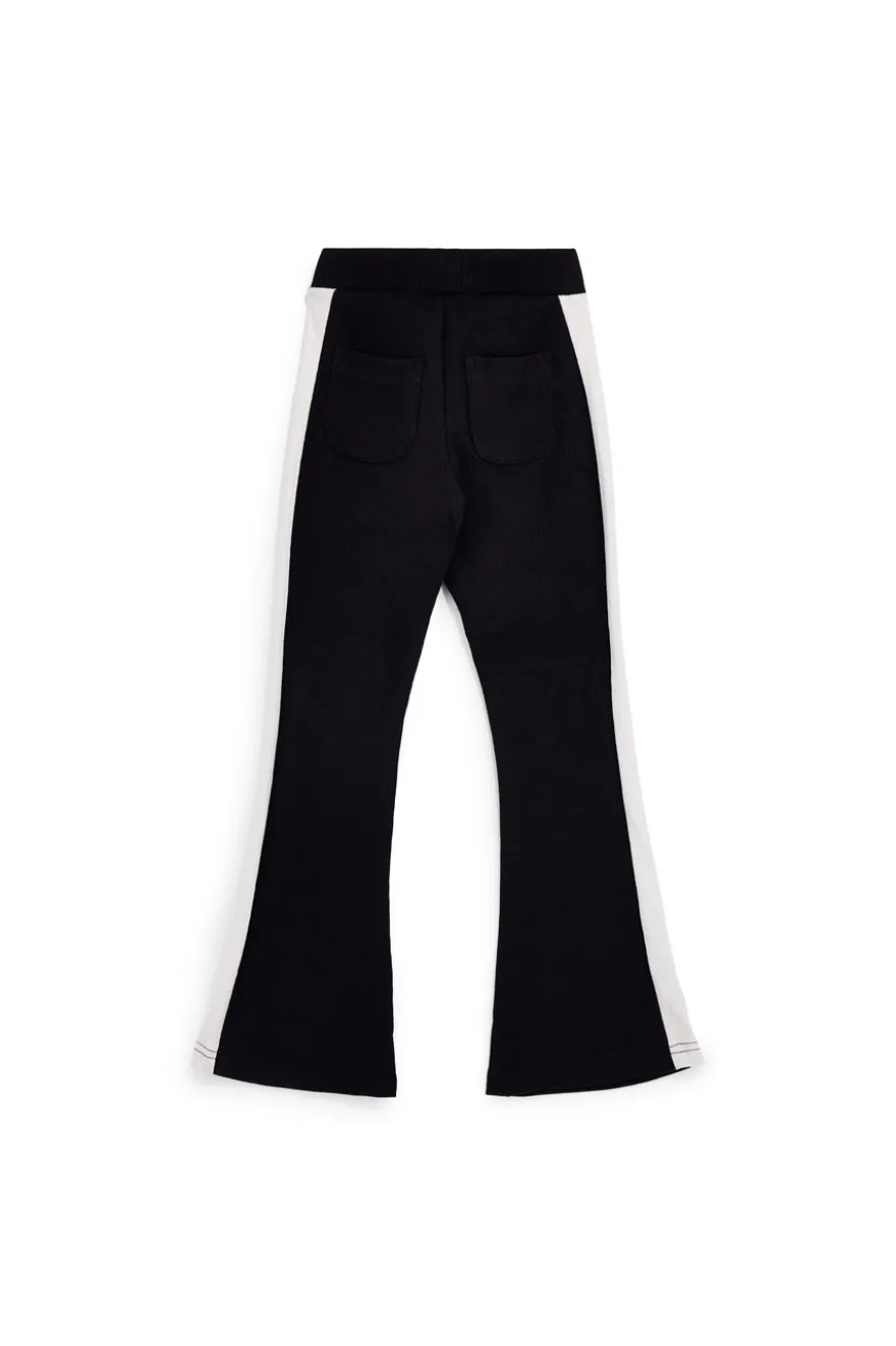 Pantaloni neri con banda laterale Pitt kids PT-G-F-9038