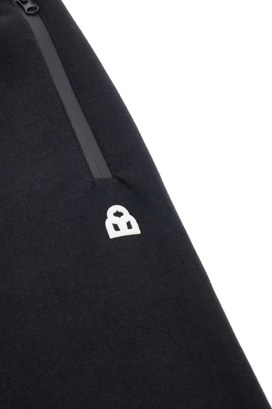 Pantaloni neri in felpa con zip Boardman NBY814