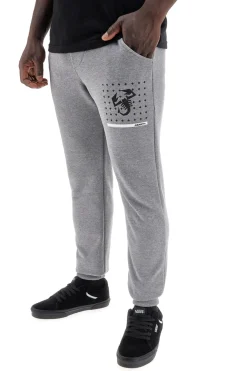 Pantaloni sportivi grigi in cotone con stampa Abarth AH005PA