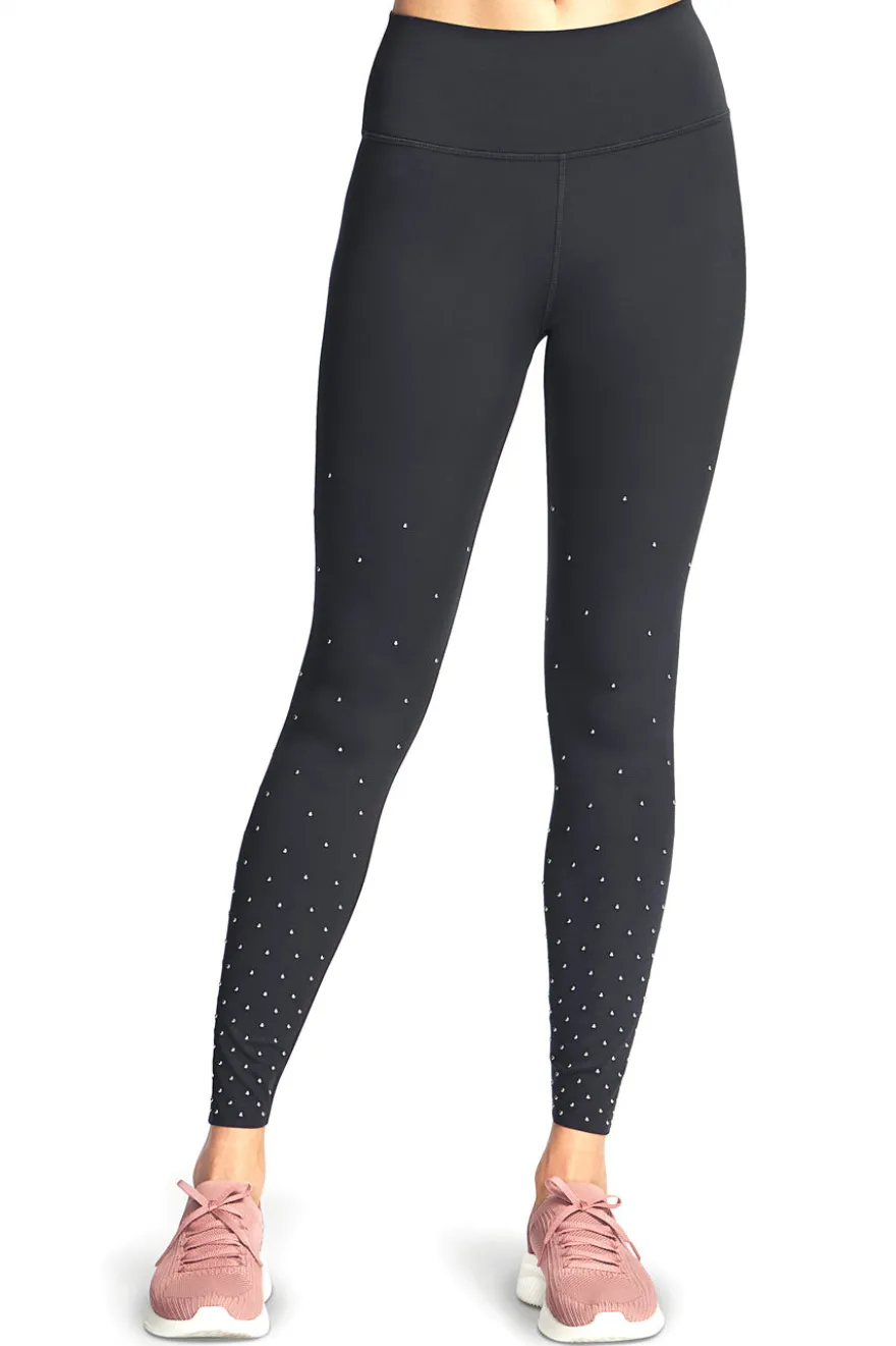 Pantaloni sportivi neri SKECHERS GO WALK Shine FL HW Legging