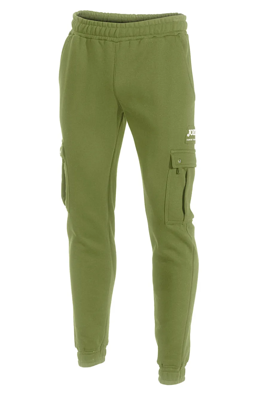 Pantaloni tuta cargo verdi con tasche e interno felpato Joma Street Long Pants