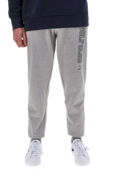 Pantaloni tuta grigi in cotone e poliestere con polsino alla caviglia U.S. Golf Club F105