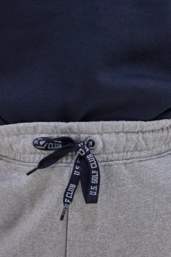 Pantaloni tuta grigi in cotone e poliestere con polsino alla caviglia U.S. Golf Club F105