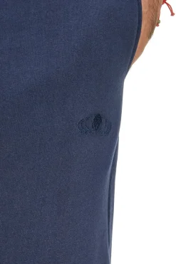 Pantaloni tuta jogger blu in cotone Sevenoaks NBY820