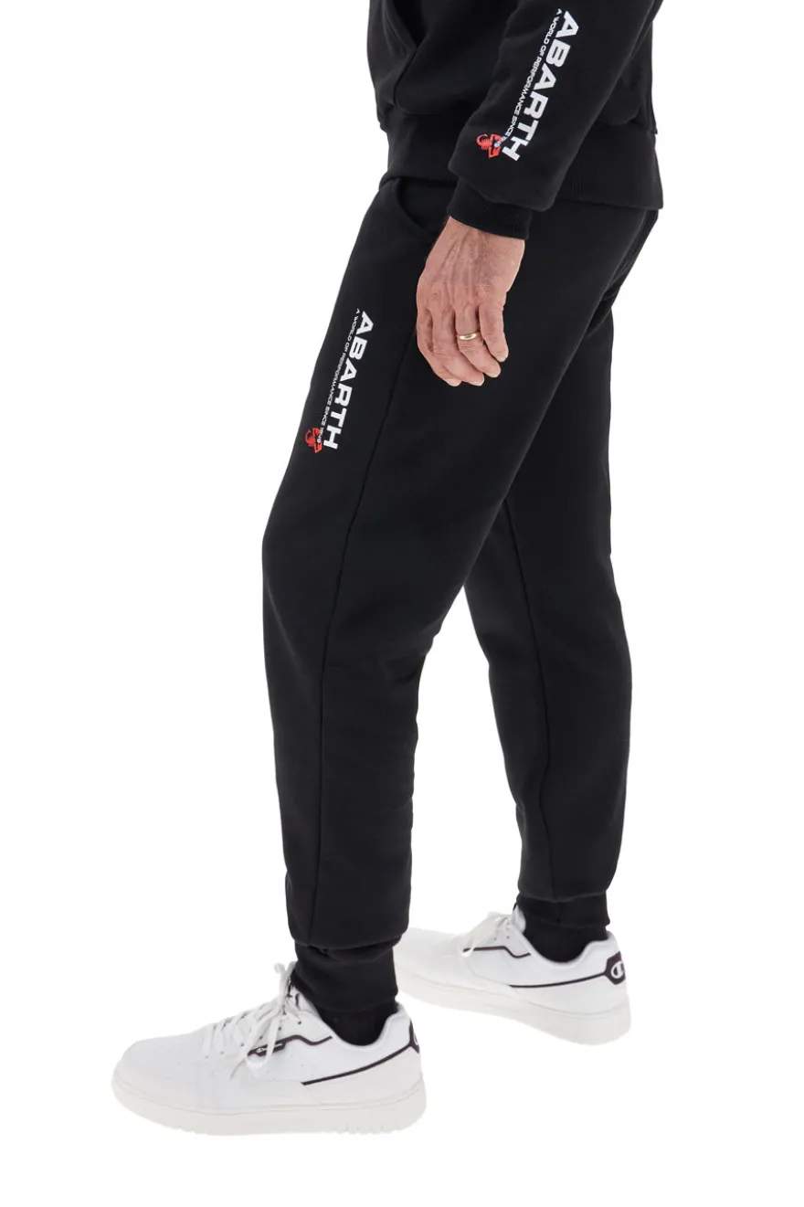 Pantaloni tuta sportivi neri con logo Abarth AH001PA