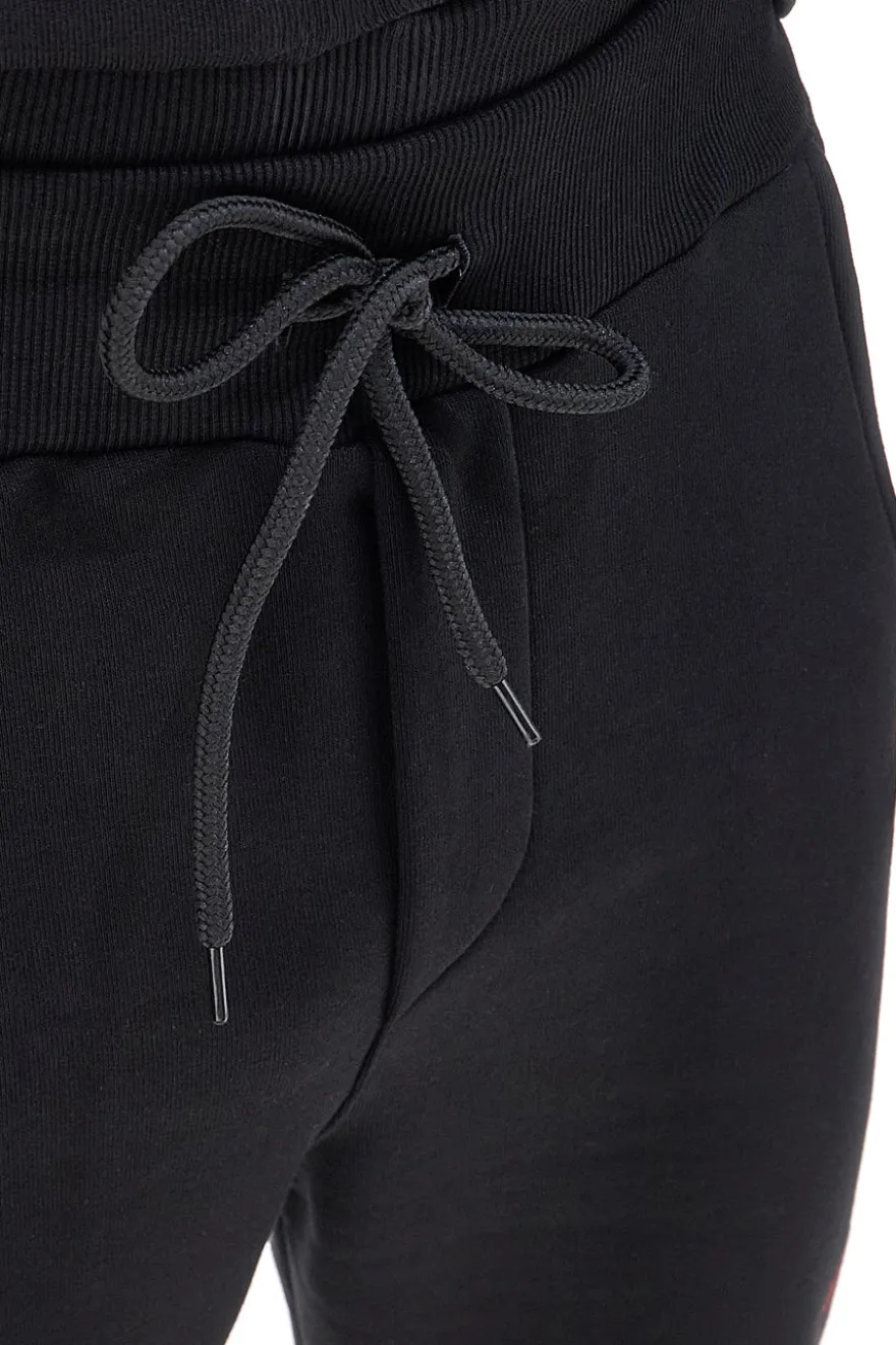 Pantaloni tuta sportivi neri con logo Abarth AH001PA