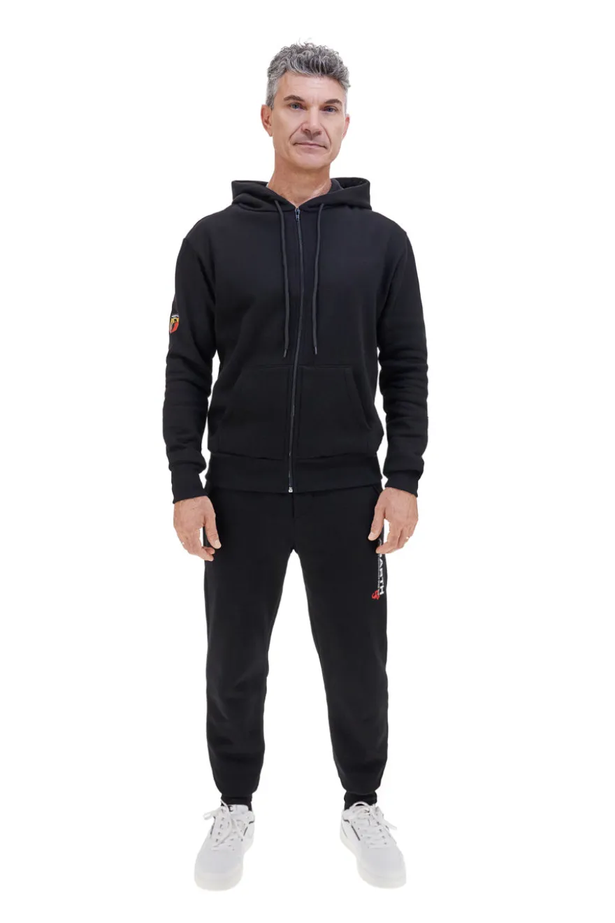 Pantaloni tuta sportivi neri con logo Abarth AH001PA