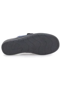 Pantofola blu a fantasia floreale con chiusura a strappo e sottopiede anatomico Inblu 15OD
