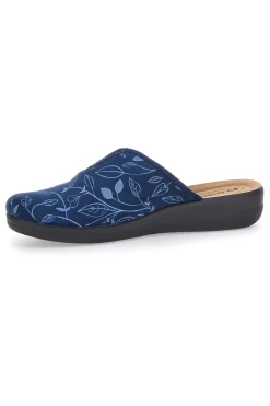 Pantofola blu con fantasia floreale e sottopiede anatomico Inblu 49CF