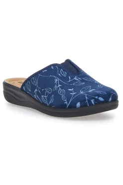 Pantofola blu con fantasia floreale e sottopiede anatomico Inblu 49CF