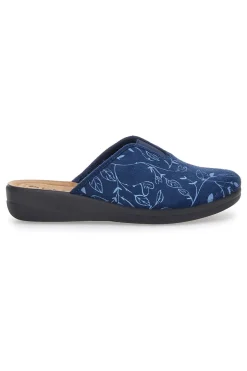 Pantofola blu con fantasia floreale e sottopiede anatomico Inblu 49CF