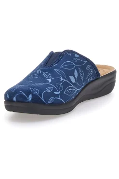 Pantofola blu con fantasia floreale e sottopiede anatomico Inblu 49CF