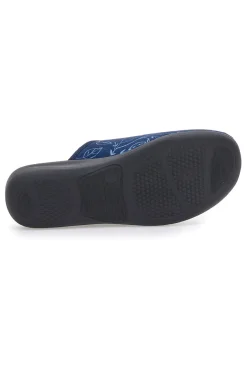 Pantofola blu con fantasia floreale e sottopiede anatomico Inblu 49CF