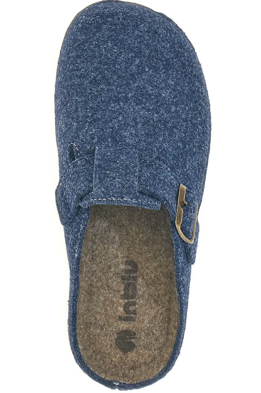 Pantofola blu in feltro con fibbia Inblu 23MT