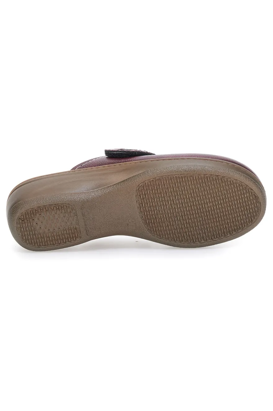 Pantofola bordeaux anatomica con cuciture a vista Inblu 80LY