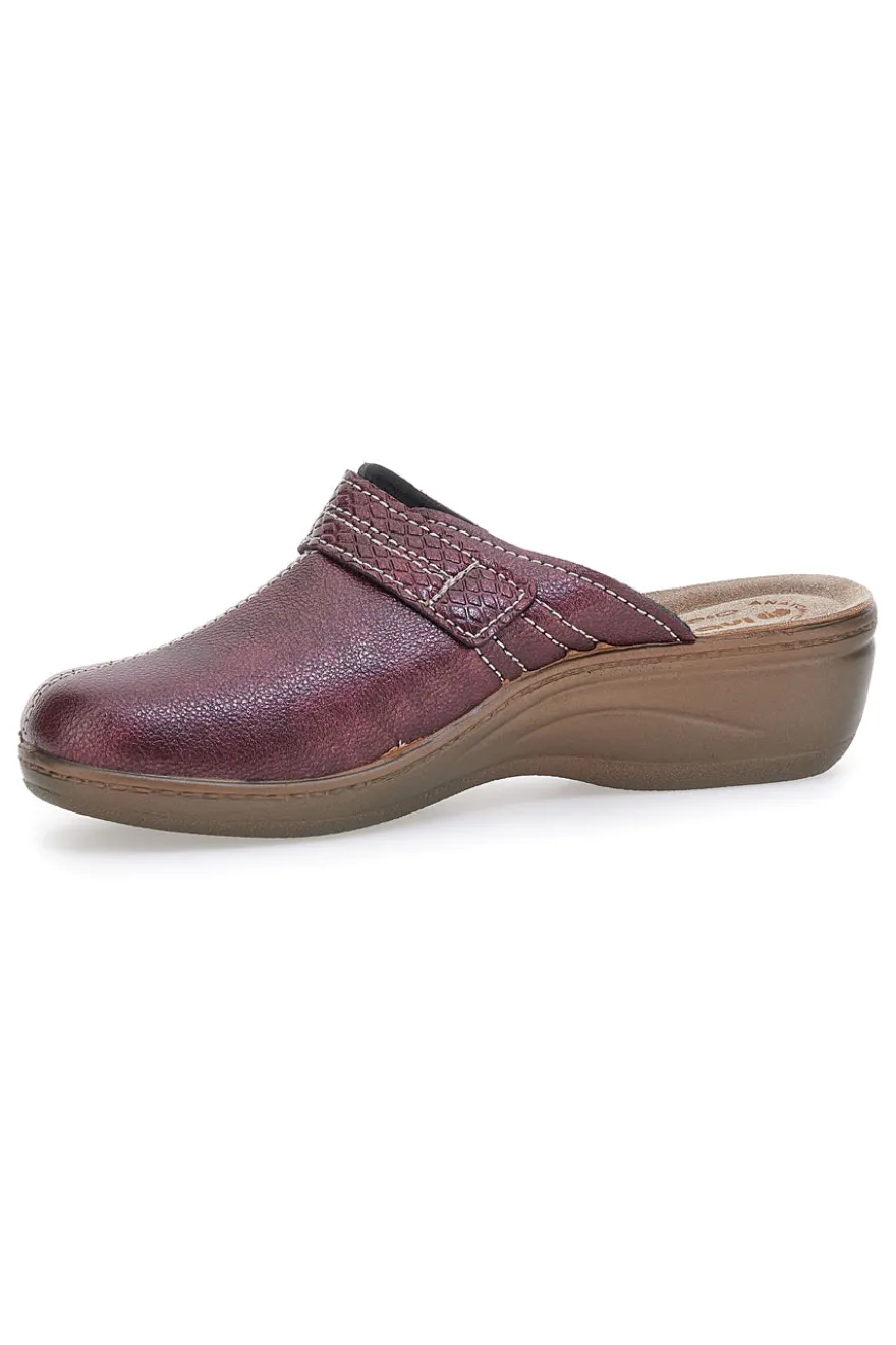 Pantofola bordeaux anatomica con cuciture a vista Inblu 80LY