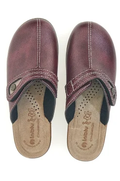 Pantofola bordeaux anatomica con cuciture a vista Inblu 80LY