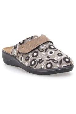 Pantofola fantasia floreale con chiusura a strappo e sottopiede anatomico Inblu 15OD
