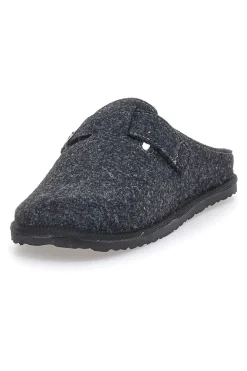 Pantofola grigio scuro in feltro con fibbia regolabile Inblu 24 SI
