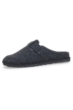 Pantofola grigio scuro in feltro con fibbia regolabile Inblu 24 SI
