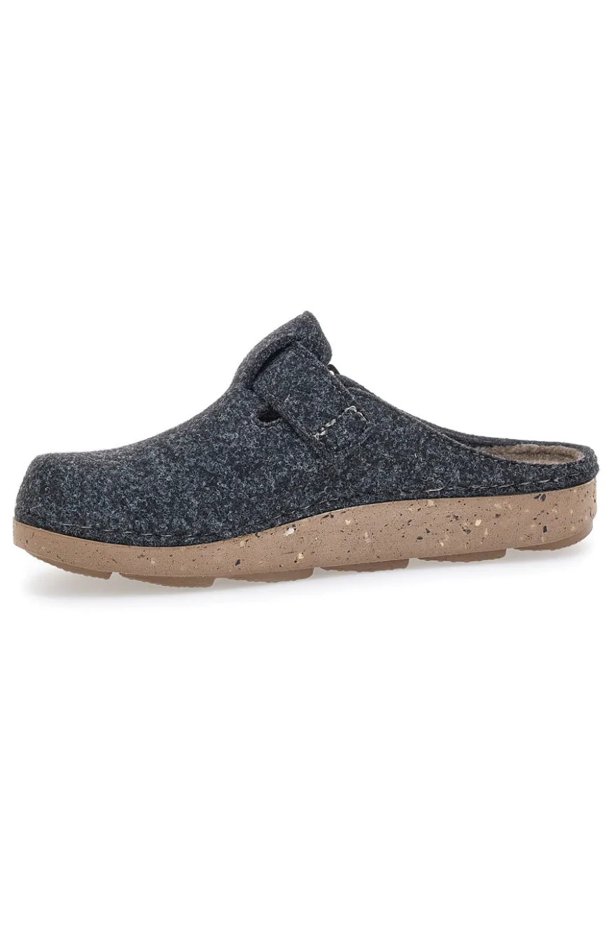 Pantofola grigio scuro in feltro con fibbia Inblu 23MT