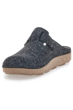 Pantofola grigio scuro in feltro con fibbia Inblu 23MT