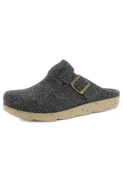 Pantofola grigio scuro in feltro con fibbia Inblu 23MT