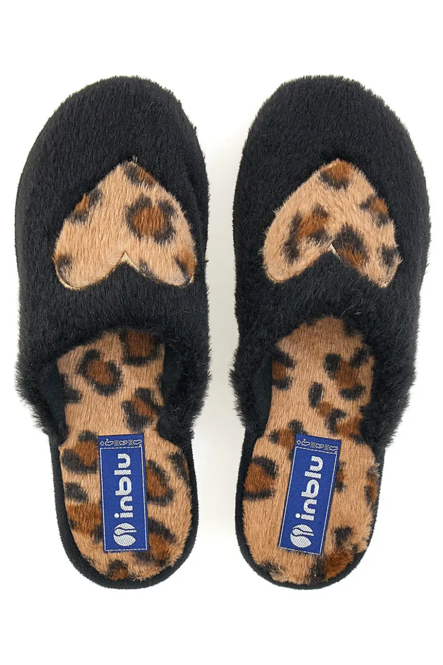 Pantofole Animalier Nere Inblu 100 LB