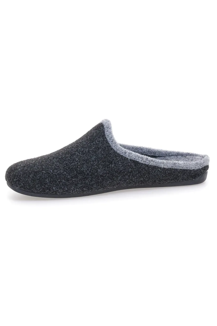 Pantofole antracite in feltro con profilo grigio Superga S10S225