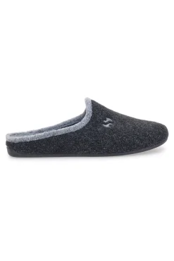 Pantofole antracite in feltro con profilo grigio Superga S10S225