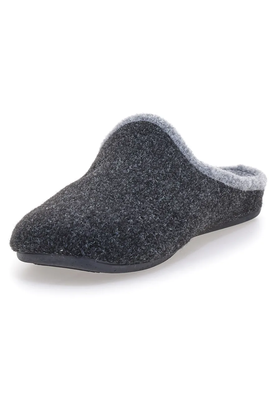 Pantofole antracite in feltro con profilo grigio Superga S10S225