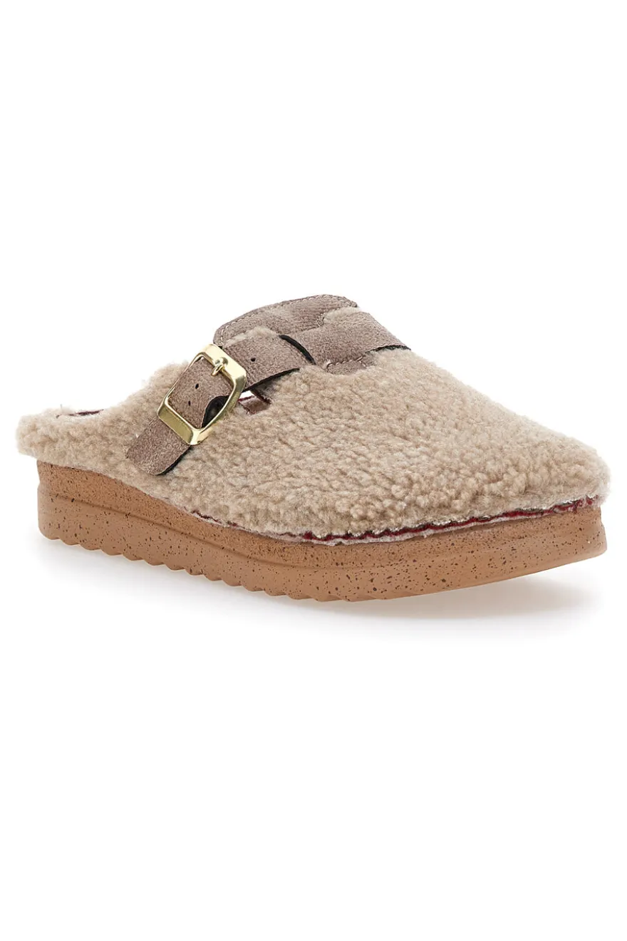 Pantofole beige con cinturino Plocadi 1913