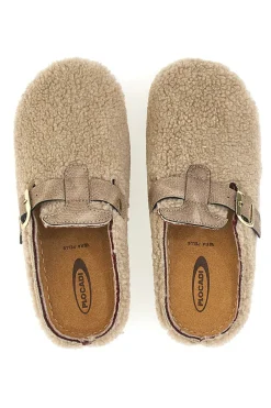 Pantofole beige con cinturino Plocadi 1913