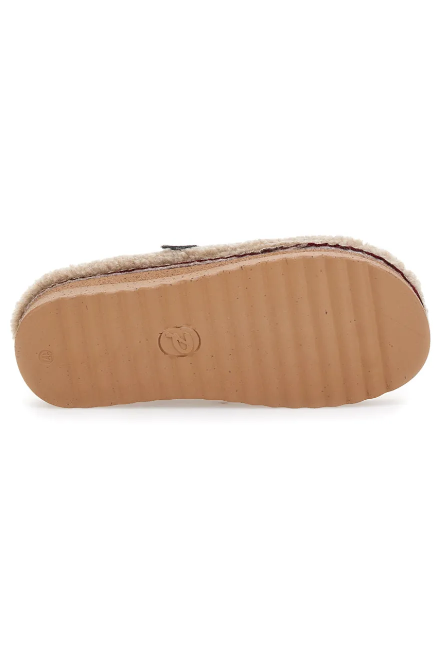 Pantofole beige con cinturino Plocadi 1913