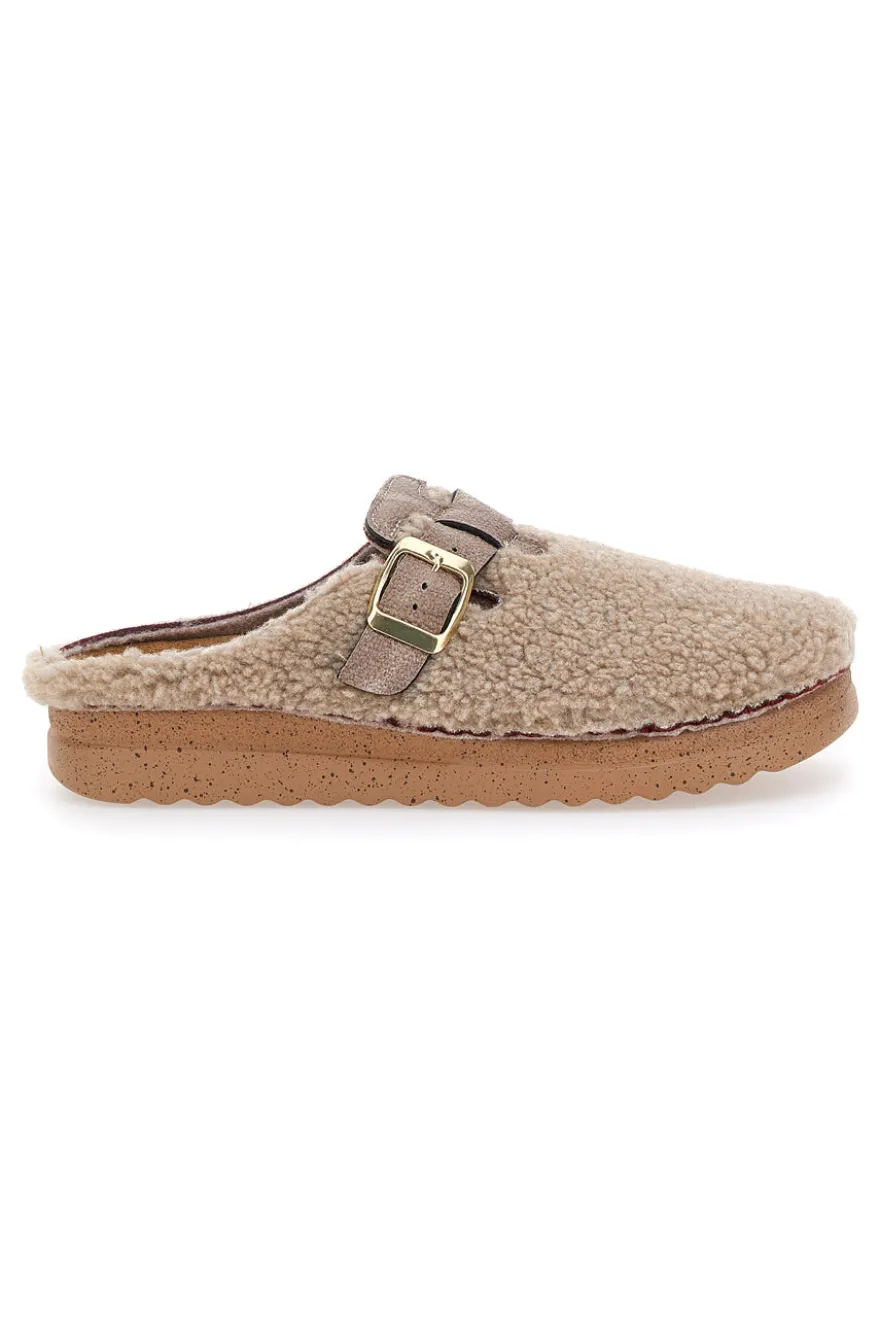 Pantofole beige con cinturino Plocadi 1913