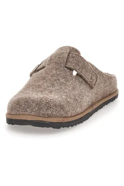 Pantofole beige in feltro con fibbia regolabile Inblu 24 SI