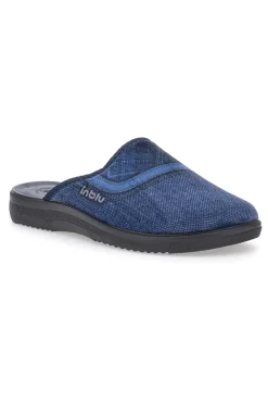 Pantofole Blu con fantasia losanghe INBLU 11 DG